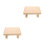 2Pièces Tabourets En Bois Khaki Solide, Facile À Déplacer 6