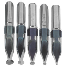 15Pièces Plumes De Stylo Acier Inoxydable Argentées
