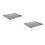 2Pièces Table Camping Collapsible Aluminium Robuste Portable Gris 8