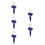 5Pièces Crochet Bleu Portable Pour Fils DIY Durable 5