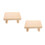 2Pièces Tabourets En Bois Khaki Solide, Facile À Déplacer 5