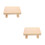 2Pièces Tabourets En Bois Khaki Solide, Facile À Déplacer 3