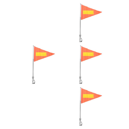 4Pièces Drapeaux Réfléchissants Pour Et Avec Tige En Acier 2