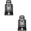 2Pièces Et Robuste En Fer Pour Usage Extérieur Noir 7