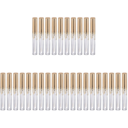 30Pièces Tubes Transparents Dorés Pour Brosse 2