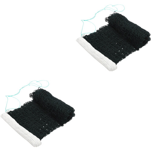 2Pièces Filet Rechange Polyvalent Noir, Pour Badminton Volley 2