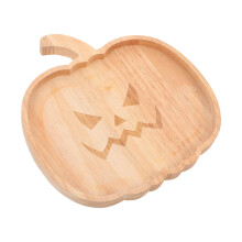 5Pièces Plateau Bois Halloween Plateau Fruits Secs Portable