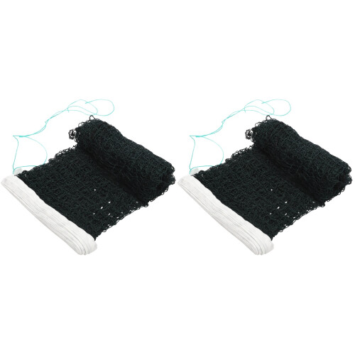 2Pièces Filet Rechange Polyvalent Noir, Pour Badminton Volley 1