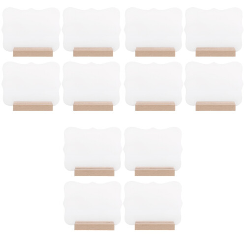 12Pièces Panneaux Réservés Blancs En Support Bois 2