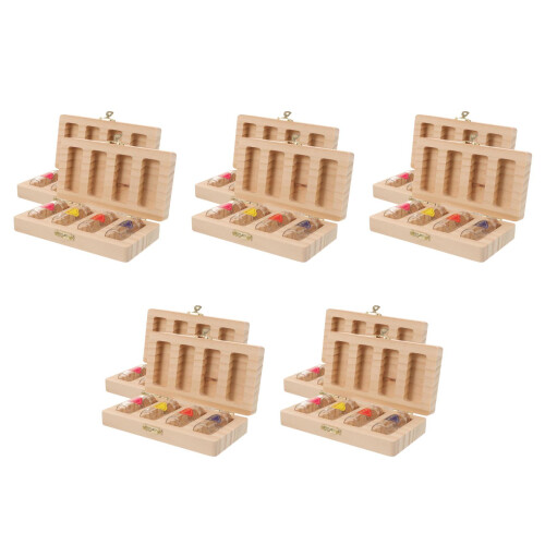5Pièces Boîte Bois Clair Pour Bébé Fœtaux Dents 2