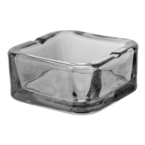 5Pièces Cendrier Moderne En Verre Gris Clair Usage Maison Polyvalent 2