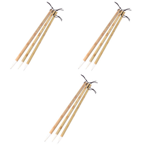 9Pièces Ensemble Pinceaux Poils De Beige École 1