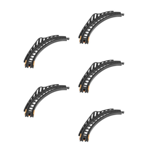 5Pièces Sections Courbes Rail De Train Miniature Plastique Jeu Enfant 1