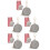 5Pièces Range Portable Cuir Zippé Clip Multifonction 4