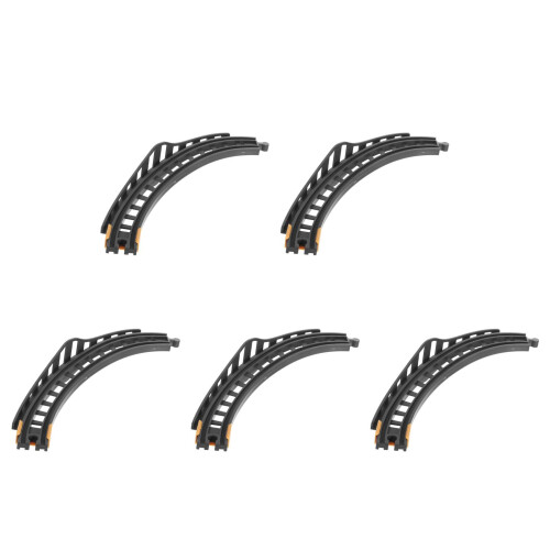 5Pièces Sections Courbes Rail De Train Miniature Plastique Jeu Enfant 2
