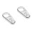 2Pcs Silver Frame Clutch Throttle Cable Clamp for Motorcycle Brake 7