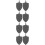8Pièces Plaques D'identification Acier Noir Style 9