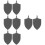 8Pièces Plaques D'identification Acier Noir Style 8