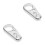 2Pcs Silver Frame Clutch Throttle Cable Clamp for Motorcycle Brake 9
