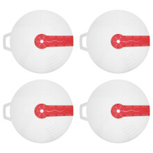 4Pièces Couvercles Splash Guard Rouges Pour Bol De Fouet