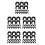 400Pièces Clips U Aluminium Noir Pour Organisation Câbles 6