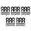 400Pièces Clips U Aluminium Noir Pour Organisation Câbles 7