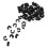 400Pièces Clips U Aluminium Noir Pour Organisation Câbles 2