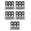 400Pièces Clips U Aluminium Noir Pour Organisation Câbles 9