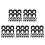 400Pièces Clips U Aluminium Noir Pour Organisation Câbles 4