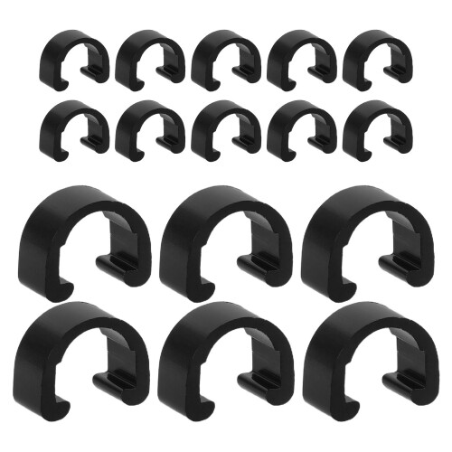 400Pièces Clips U Aluminium Noir Pour Organisation Câbles 2
