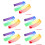 5Pièces De Danse Doux En Soie Multicolores Pour Enfants 8
