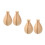 8Pièces Vase En Bois Khaki Pour Bricolage Décor Boho 7