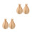 8Pièces Vase En Bois Khaki Pour Bricolage Décor Boho 3