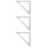 3Pièces Règle De Mesure Aluminium 90 Triangle Argentée Usage Bureau 8