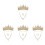 4Set Dorata Collana Per Sposa E 4