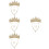 4Set Dorata Collana Per Sposa E 9