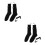2Paires Chauffantes Coton Noir Confort Chaleur Durable 7