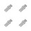 4Pièces Connecteurs Hydrauliques Rapides Argent En Caoutchouc 5