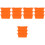 15Pièces Doublures Silicone Orange Pour Bac Graisse Propreté Barbecue 6
