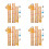 4Ensembles Décor Mural Croissance Enfants Sticker Animaux 4