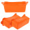 15Pièces Doublures Silicone Orange Pour Bac Graisse Propreté Barbecue 2