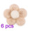 6Pièces Boules De Laine Beige Décoration DIY Épingles À 1