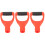 3Pièces Remplacement Pelle Ergonomique D-Forme Rouge PVC 6