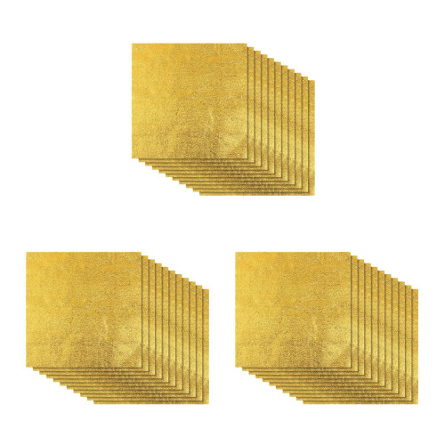 300Pièces Aluminium Dorées Carrées Décoratives 1