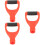 3Pièces Remplacement Pelle Ergonomique D-Forme Rouge PVC 9