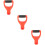 3Pièces Remplacement Pelle Ergonomique D-Forme Rouge PVC 11