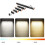 LED Ceiling Spotlights Rectangular White Indoor Flush Spot Light NonDimmable Hardwired AC 86265V Fittings 4