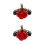 2Pièces Rétro En Métal À Fleurs Pour 3