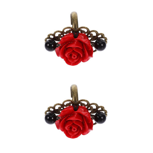 2Pièces Rétro En Métal À Fleurs Pour 2