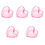 5Pièces Coupelles Nails En Verre Rose Accessoires Élégants 10